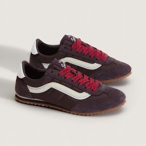 Vans Super Lowpro Lace Sneakers in Purple with Red laces